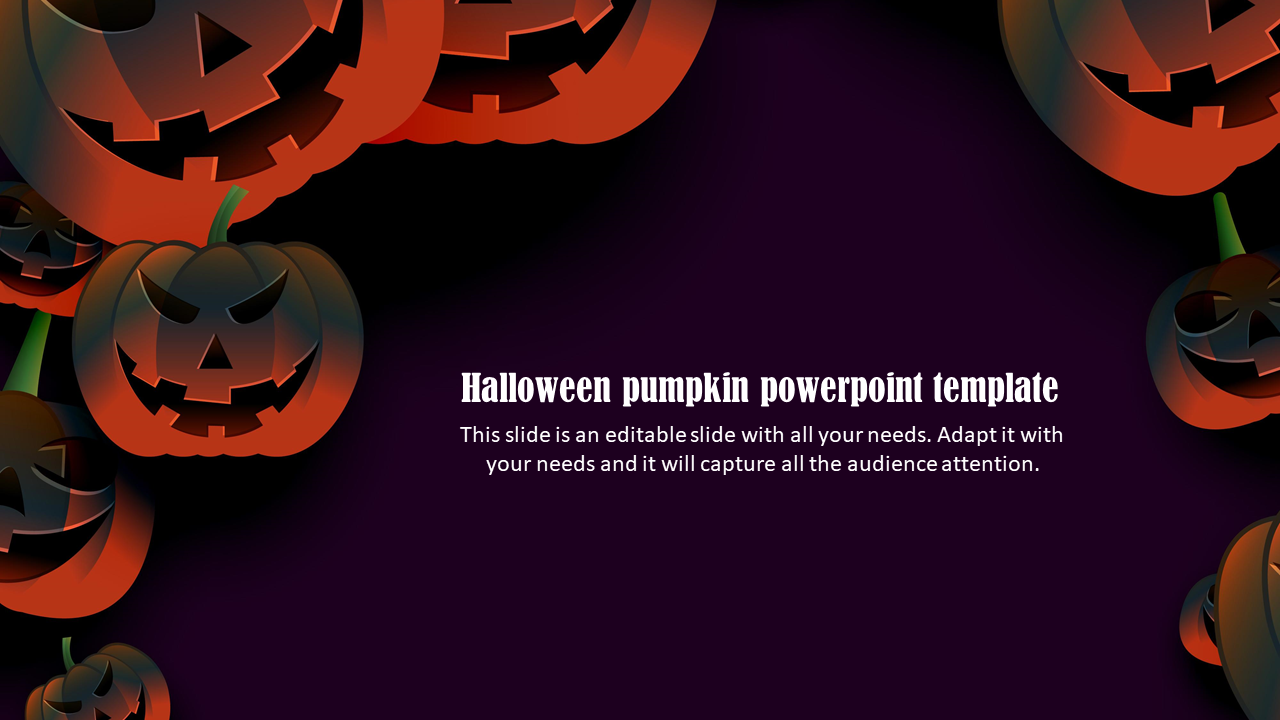 Halloween Pumpkin PowerPoint Template For Presentation